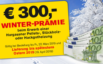 Hargassner Winterprämie 2019